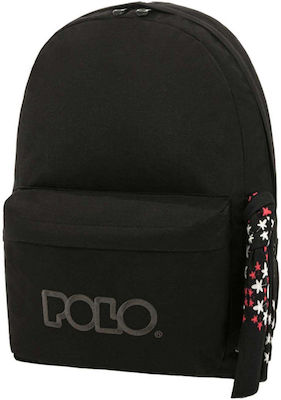 Polo Original Scarf School Bag Backpack Junior High-High School in Black color L32 x W18 x H40cm 23lt 2023