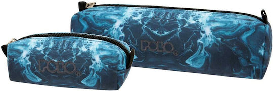 Polo Art Pencil Case Barrel Blue