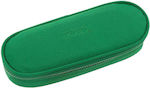 Polo Fabric Pencil Case with 1 Compartment Green