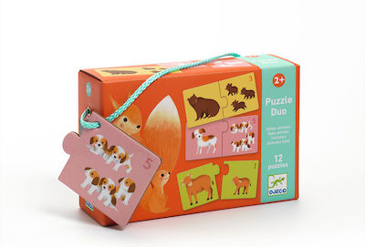 Puzzle pentru Copii Baby Animals pentru 2++ Ani 24buc Djeco