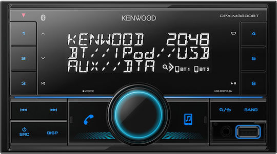 Kenwood Sistem Audio Auto 2DIN (Bluetooth/USB/AUX/WiFi/GPS/Apple-Carplay/Android-Auto/Partitură)