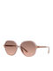 Michael Kors Bali Women's Sunglasses with Beige Plastic Frame and Brown Gradient Lens