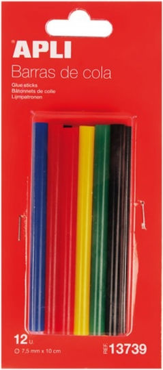 Apli Ράβδοι Σιλικόνης 13739 Πολύχρωμο 6.5mm 12τμχ