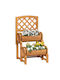 Outsunny Ζαρντινιέρα Ξύλινη Καφέ 45x45x180εκ.