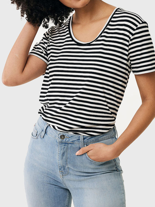 Mexx Women's T-shirt Striped Black
