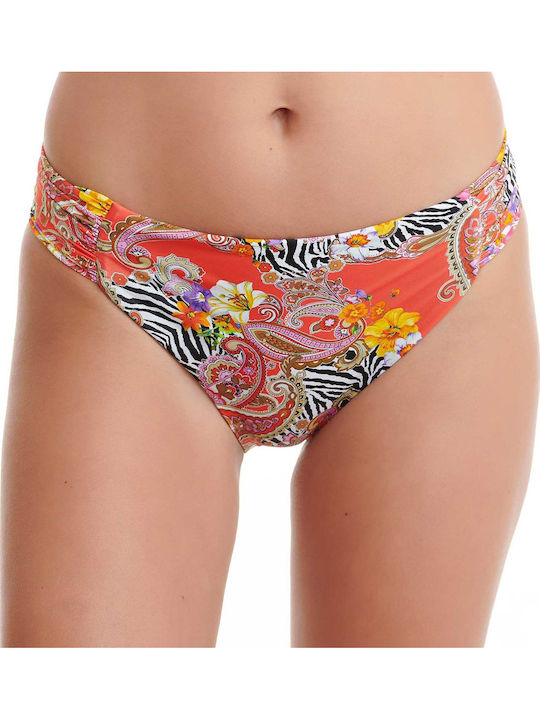 40315 Bikini Slip Orange Geometrical Print 40315