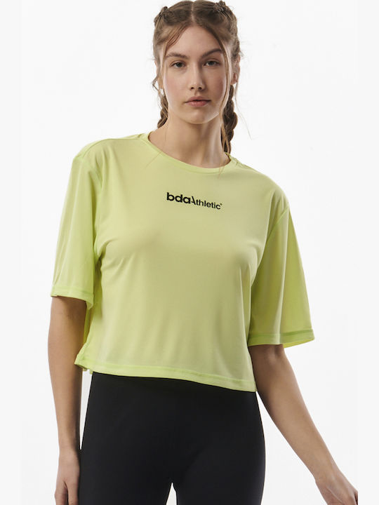 Bluze Damă Crop Uscare Rapidă Lime