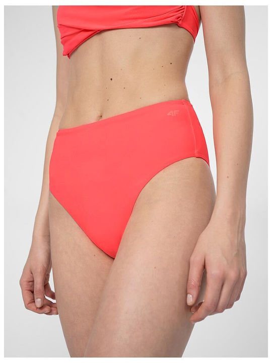 4F Bikini Slip Ψηλόμεσο Coral