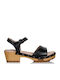 Leder Sandalen Schwarz
