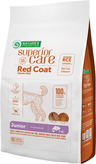 Nature's Protection Superior Care Red Coat 10kg Dry Food Grain-Free & Gluten-Free for Small Breed Puppies with Salmon