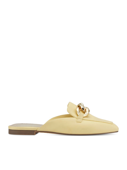 Flat Mules in Yellow Color