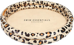 Swim Essentials Beige Leopard Kids Swimming Pool PVC Inflatable 100x100cm