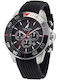 Nautica Men's Watch 48mm Chronograph Battery with Black Rubber Strap