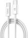 T-Phox Glary Lite Series USB 2.0 Cable USB-C male - USB-C Λευκό 1m