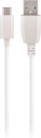 Maxlife USB 2.0 Cable USB-C Male - USB-A White 1m