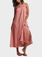 Superdry Sommer Midi Kleid Rosa