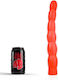 All Black All Red Flexible Realistic Dildo Red 32cm
