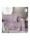Guy Laroche Parfait Sofa Throw 2 Seater 2 Sides Chenille 180x250cm Lilac