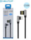 Newtop Cablu USB 2.0 Unghi (90°) / Regular USB-C Masculin - USB-A Argintiu 1m CU08-C