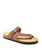 Leather Women's Flat Sandals CASTAGNA