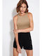 Only Women's Summer Crop Top Sleeveless Irish Cream