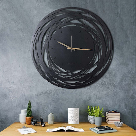 Wallity Ceas de Perete Metalic Black/Gold Ø70cm