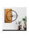 3D Wall Clock Wooden Brown Ø58cm