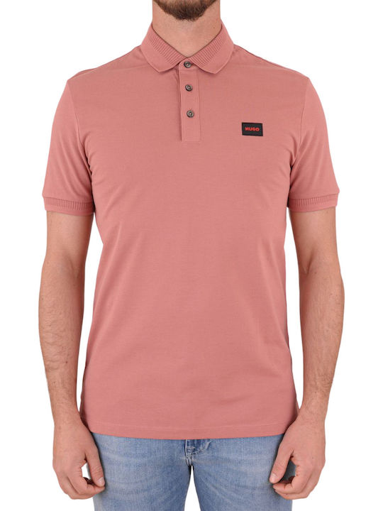 Hugo Boss Dereso232 Ανδρικό T-shirt Polo Ροζ