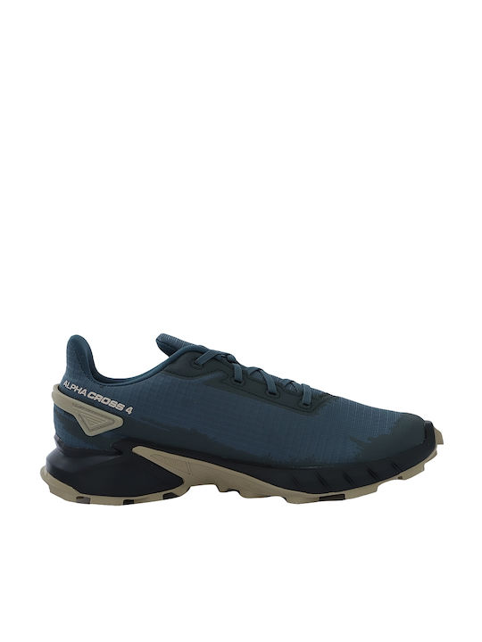 Salomon Alphacross 4 Men's Trail Running Sport Shoes Blue