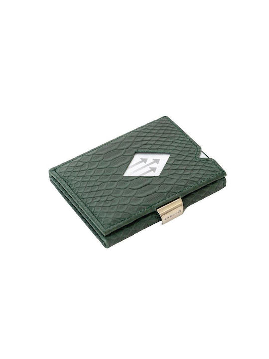 Exentri Cobra Men's Leather Card Wallet with RFID Green