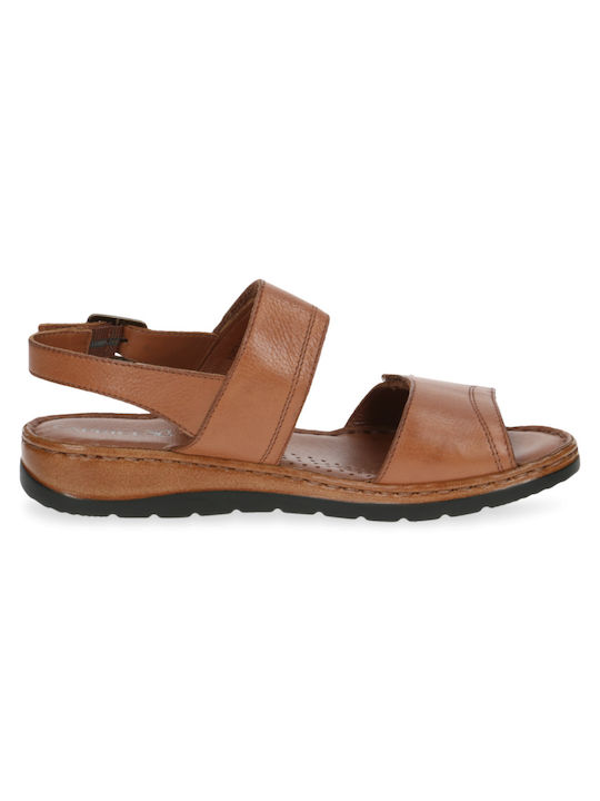 Caprice Anatomic Leather Women's Sandals Tabac Brown