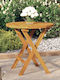 Sitting Room Table for Small Outdoor Spaces Made of Acacia 46x46x47cm