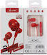 X-One K-014 In-ear Handsfree με Βύσμα 3.5mm Κόκκινο