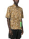 Leopard Print Short-sleeved Shirt Brown
