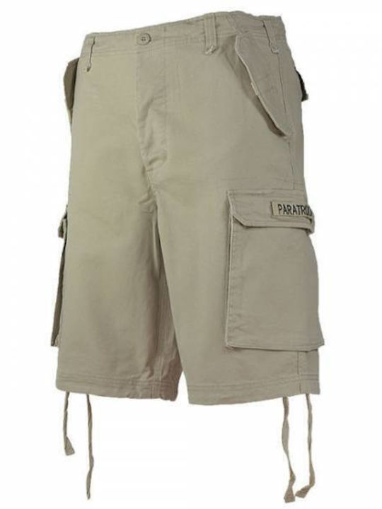 Mil-Tec Paratrooper Cargo Hunting Pants Sorts Khaki in Beige color
