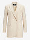 Jack & Jones Long Women's Double Breasted Blazer Beige