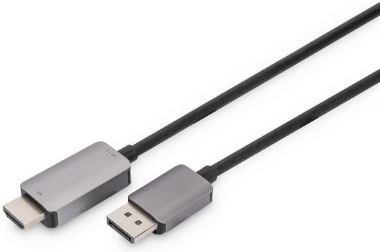 Digitus Cable DisplayPort male - HDMI male 1.8m Μαύρο (DB-340305-018-S)
