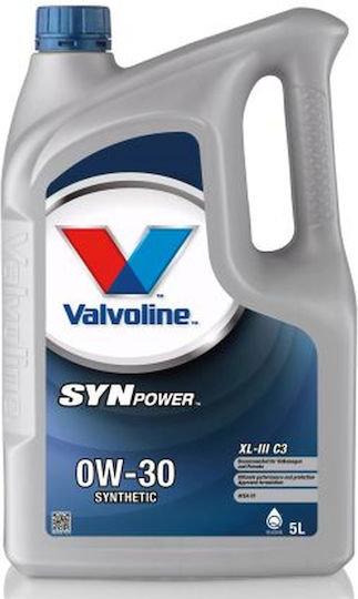 Valvoline Synpower XL-III Синтетичен Масло за Автомобили 0W-30 5лт