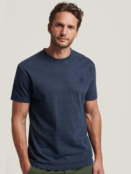 Superdry Ανδρικό T-shirt Navy Μπλε Μονόχρωμο