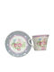 Artekko Floral Set Căni Maro Din porțelan Multicolore 6buc