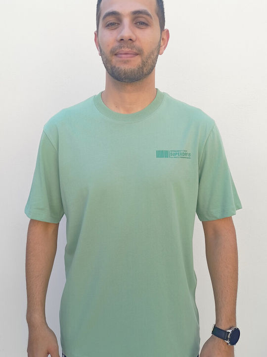 Superdry Ανδρικό T-shirt Granite Green Μονόχρωμο