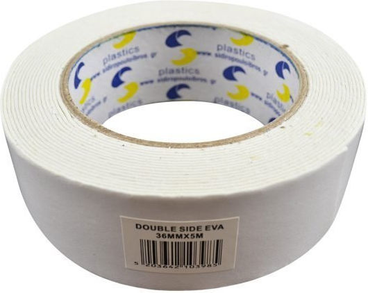 Sidirela Self-Adhesive Double-Sided Tape White 36mmx5m 1pcs