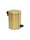 Pam & Co Metallic Toilet Bin with Soft Close Lid 3lt Gold