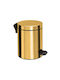 Pam & Co Metallic Toilet Bin with Soft Close Lid 3lt Gold