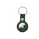 Crong Keychain Case Leather for AirTag in Green color