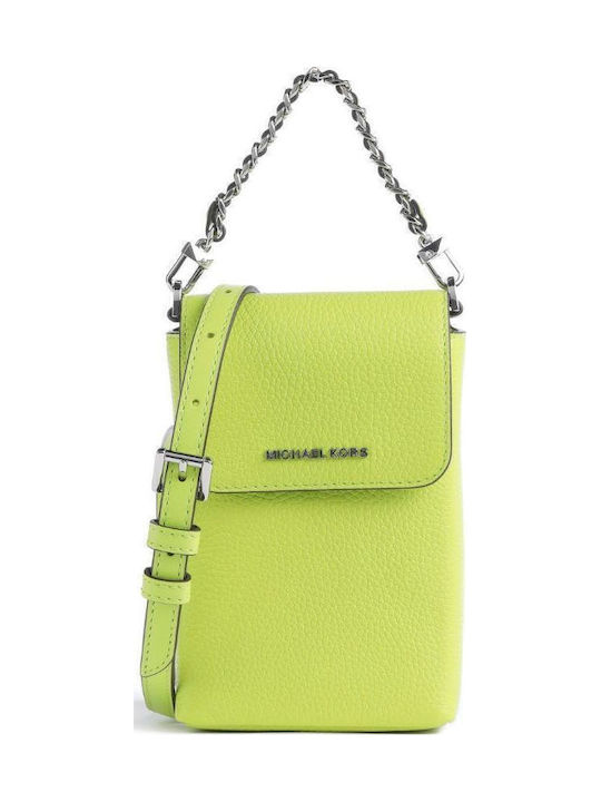 Michael Kors Leather Women's Mobile Bag Bright Limeade 32S3SJ6C2L