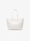 Lacoste L.12.12 Concept Zip Women's Shopper Shoulder Bag White