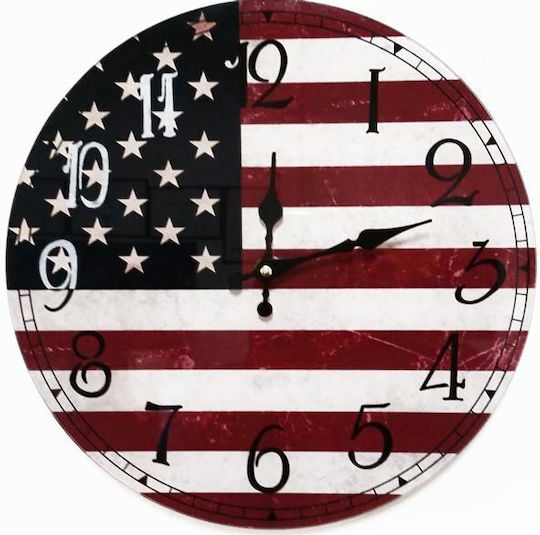SP Souliotis SP Souliotis Wanduhr Glas Mehrfarbig Ø30cm 11-12TB