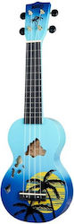 Mahalo Hawaii Soprano Ukulele Blue with Hawaii ...