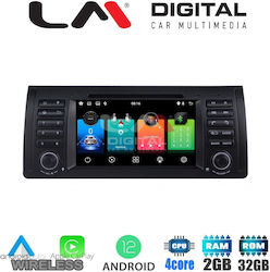 LM Digital Car-Audiosystem für BMW E39 / X5 (E53) / Serie 5 (E39) / Serie 7 (E38) / X5 Audi S5 / S7 E39 (Bluetooth/USB/WiFi/GPS) mit Touchscreen 7"
